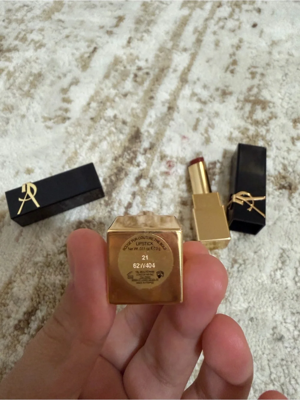 Yves Saint Laurent Lipstick Duo — Classic Red & Warm Brown